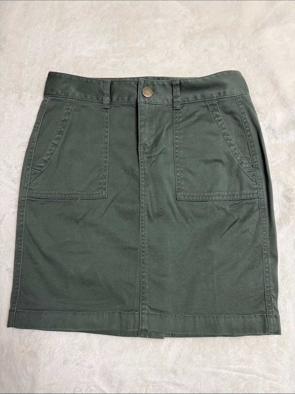 Classic Olive Utility Skirt